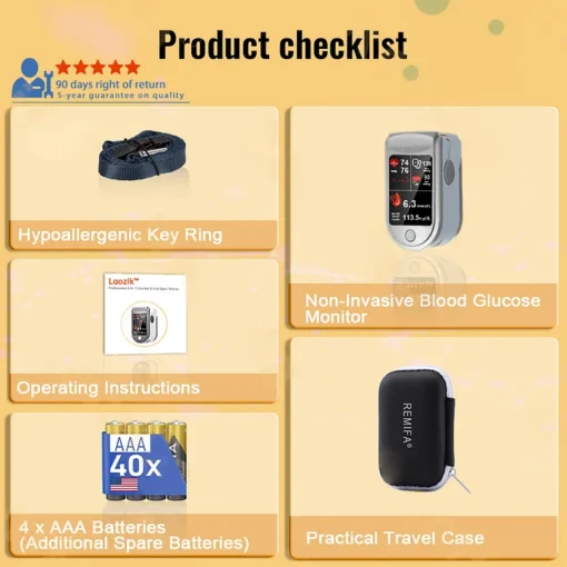 LaozikTM Professional 3in1 Glucose & Vital Signs Monitor - Image 5